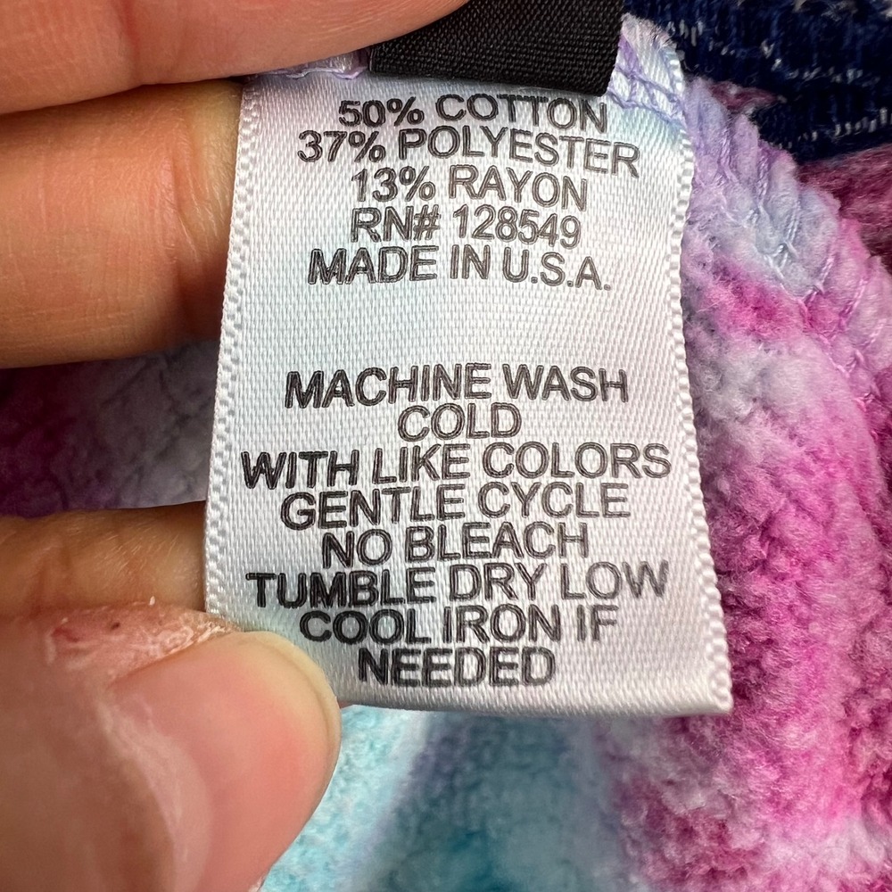 Aviator Nation Pink Blue Tie Dye Full Zip Hoodie Sweatshirt Womens Small Logo - Picture 11 of 12